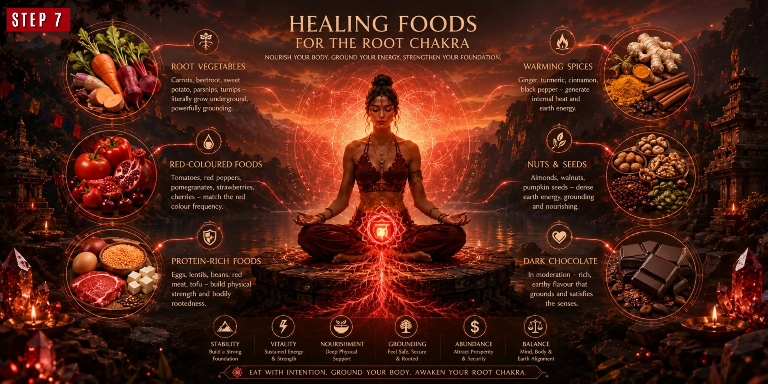 Healing Foods for Muladhara Chakra