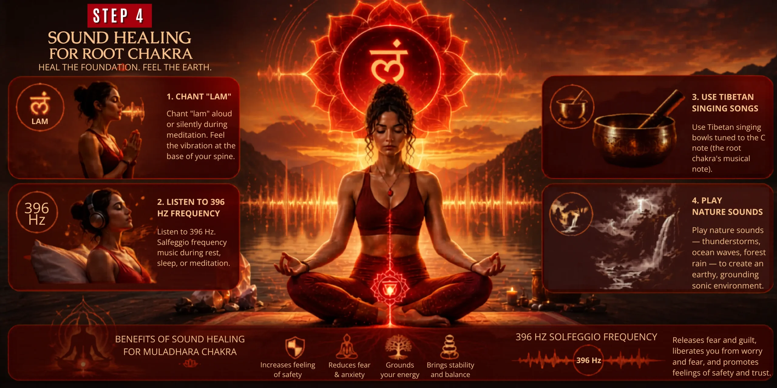 Sound Healing for Root Chakra (Muladhara Chakra)
