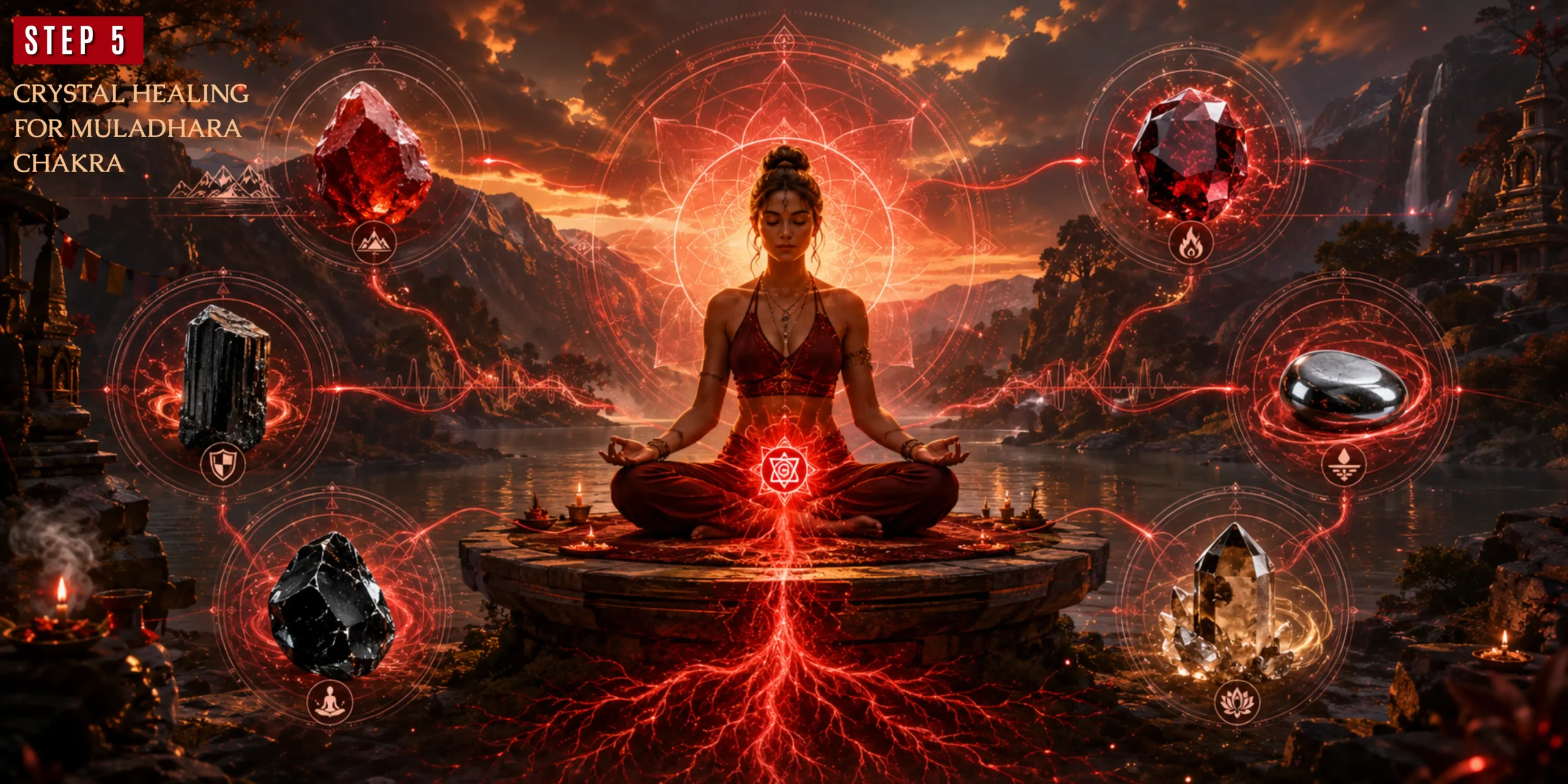 Crystal Healing for Root Chakra (Muladhara Chakra)